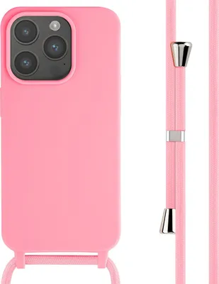 Image de imoshion Étui en silicone avec cordon pour l'Apple iPhone 15 Pro - Rose