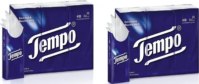 Produktbild von Tempo vierlagige Taschentücher Cotton Touch Sanft 6x10 Stück