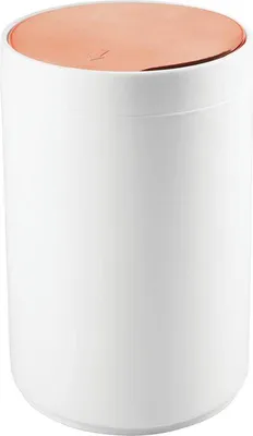 Produktbild von Papierkorb Abfalleimer Mülleimer Kosmetikeimer 5 Liter mDesign Weiß / Rotgold