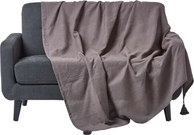 Immagine prodotto di HOMESCAPES Copriletto Rajput, 100% cotone, grigio, 150 x 200 cm