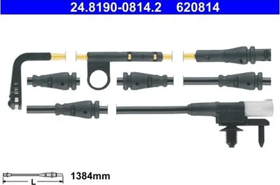 Produktbild von ATE 24.8190-0814.2 Warnkontakt Bremsbelagverschleiß 1384mm Vorne für LAND ROVER Range Rover Sport (L494) Discovery V (L462) Range Rover IV (L405)