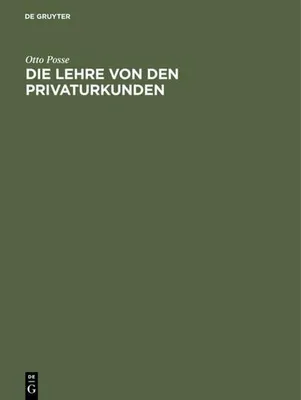 Produktbild von Die Lehre von den Privaturkunden