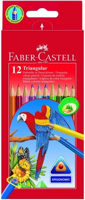 Produktbild von Farbstift Dreikant 12 Farbstifte sortiert im Kartonetui Packung mit 5 Stück