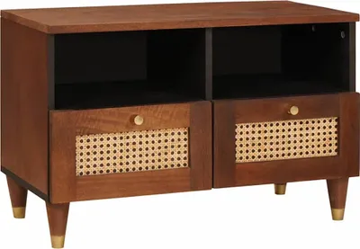 Produktbild von TV-Schränk mit Regal Braun 70 x 33,5 x 46 cm Massivholz Mango