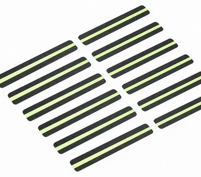 Immagine prodotto di Set di nastri antiscivolo, 10 nastri antiscivolo preconfezionati per esterni, 8 strisce antiscivolo di sicurezza, per scale, scale a pioli o altre aree di sicurezza.