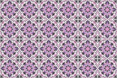 Produktbild von Fliesenaufkleber 20 x 20 cm – 24 Stück – Selbstklebend – Wasserfest – Pflegeleicht – Hitzebeständig – Für Küche & Bad – Dekorative Ornamentfliesen