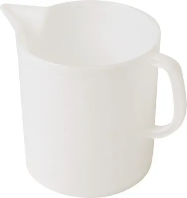 Produktbild von Messbecher Kunststoff, weiß, 1/2 Liter Skala, Inhalt: 5,00 Liter
