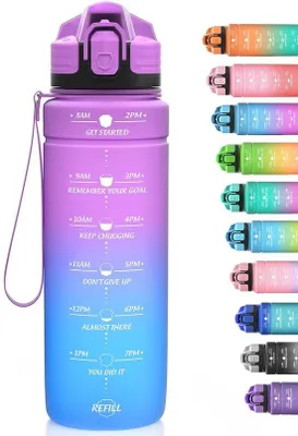 Productafbeelding van Motivational Water Bottle met Tijdmarkering, 1,5 L