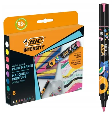 Obrázok produktu pre Bic Intensity Acrylic Markers Set X8 Water-Resistant Pen Signatures With Paint