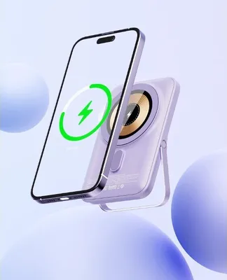 Produktbild von 10000 mAh Powerbank für iPhone 17 16 15 14 13 12 Pro Plus Max Kabellos Magnetisch Lila MagSafe Akku Schnellladung