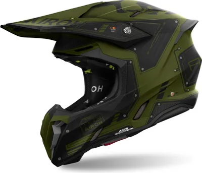 Produktbild von Crosshelm Schutzhelm Motorradhelm AIROH Twist 3.0 Military Grün Matt Größe XS
