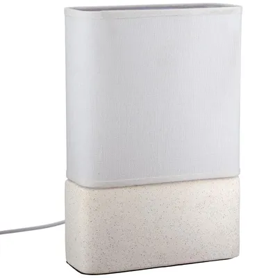 Produktbild von Gilde Tischleuchte, rechteckig, "Sabbia", Keramik, creme, weiß, VE 2, L. 8 cm, B. 20 cm, H. 30 cm 58258 4063387582589