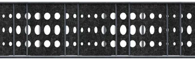 Produktbild von Doppelstab Sichtschutz zaun|zu Design-Vlies Streifen Nachbildung Bubble Zaunblende Schwarzgrau 2,6m