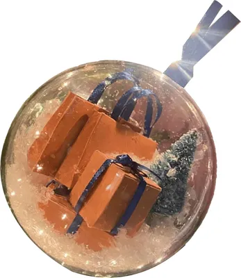 Obrázok produktu pre 3.15in Vianočné Mini Express Box Ornament s farebnými luky PVC Funny Mini Balíčky Ornament pre Xmas Halloween dekorácie Štýl 5
