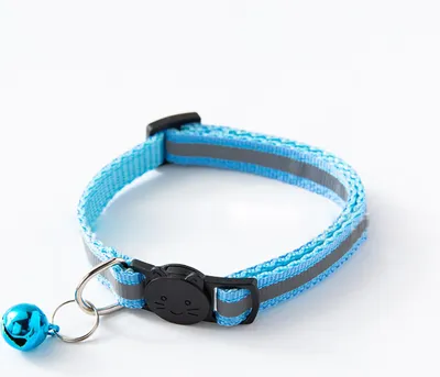 Obrázok produktu pre Zvončekový obojok Bezpečnostná pracka Nastaviteľná reflexná mačka s pre psy šteňatá Kittensky Blue