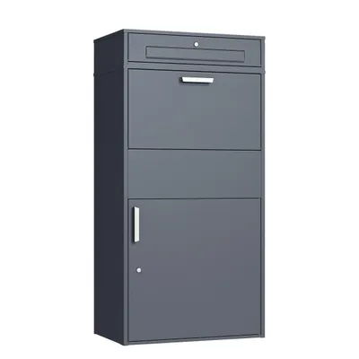 Produktbild von DEGAMO Paketbox Paketkasten BREMEN XL 72x45,4x128,5cm, Stahl anthrazit