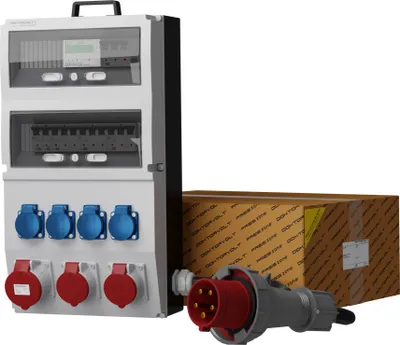 Produktbild von Stromverteiler eXT-S/FI SKH 1x32A 2x16A 4x230V MID Stromzähler Kabel Doktorvolt 2315