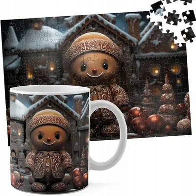 Obrázok produktu pre SADA: HRNČEK + PUZZLE (110 dielikov) - VIANOČNÉ MOTÍVY: SVIATOK, SOB, DARČEK
