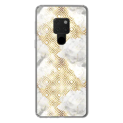 Produktbild von MuchoWow® Handyhülle Schutzhülle Hülle für Huawei P40 Lite Gold - Marmor - Muster - Geometrie Silikon Softcase Handy Hülle - Handy