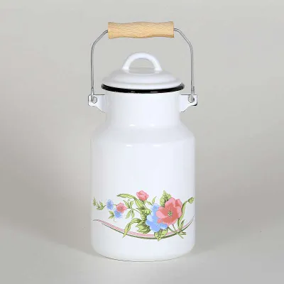 Produktbild von Karl Krüger Venedig 77134000 Emaille Milch-Kanne Deckel Deko 2 Liter