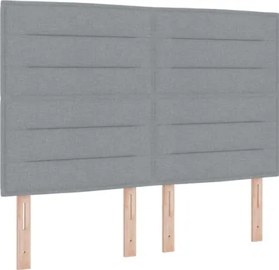 Zdjęcie produktu dla vidaXL Zagłówek jasnoszary 144 cm Tkanina
