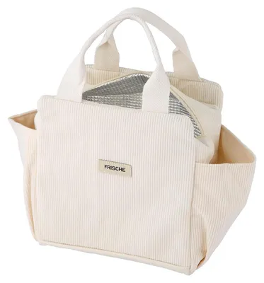 Produktbild von Kühltasche 12L, Lunchtasche Isoliertasche aus Cord, Beige