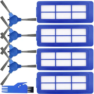Ersatzteile für Eufy RoboVac – 4 HEPA-Filter, 4 Seitenbürsten