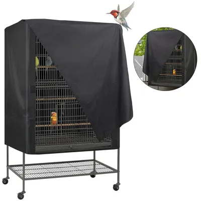 Produktbild von Vogelkäfigabdeckung, Abdeckung für Papageienkäfige, wasserdicht, extra groß, für Sittiche, Wellensittiche, Aras, quadratische Käfige, 84*59*104 cm