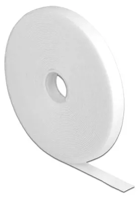 Produktbild von DeLOCK Klettband auf Rolle L 10 m x B 13 mm weiß, Kabelbinder mit Klettverschluss, Weiß, 10000 mm, 13 mm, 1 Stück(e)