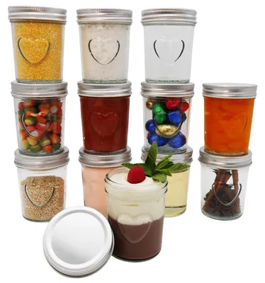 Obrázok produktu pre Omgoods – Súprava 12 sklenených nádob s viečkom