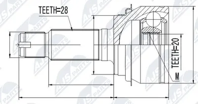 Produktbild von NTY Gelenksatz Antriebswelle Hinten Links Hinten Rechts für HONDA CR-V III (RE) NPZ-HD-047