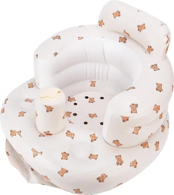 Produktbild von Aufblasbarer Babysitz, tragbarer Pool-Schwimmstuhl für Kleinkinder, Badewannen Duschhocker für 6 36 Monate, Kleinkinder Fütterungs & Duschstuhl, 57 X 48 X 35 cm