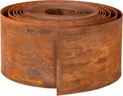 Zdjęcie produktu dla Krawędź trawnikowa z stali corten 10 m, 15 cm wys., efekt rdzy, do ogrodu