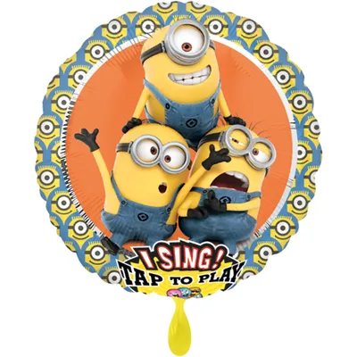 Image de Ballon en aluminium Minion avec musique 71 cm