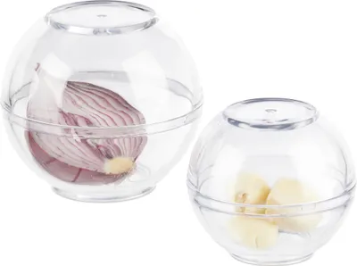 Produktbild von relaxdays Zwiebeldose transparent 2er Set