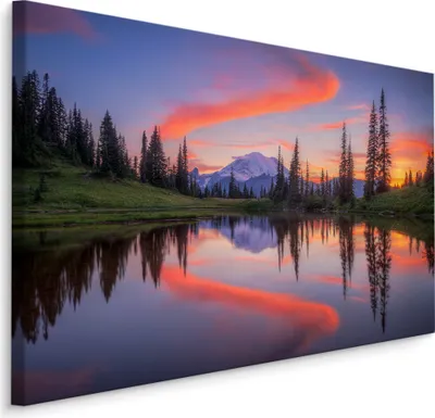 Obrázek produktu pro Obraz jezero Tipsoo USA krajina obývací pokoj dekorace s módní 3D efekt 120x80cm