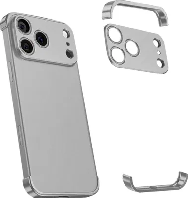 Obrázok produktu pre Titanový rámček pre Apple iPhone 17 Pro, ultratenký s ochranou fotoaparátu, sivý