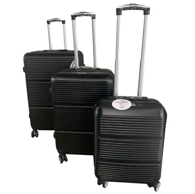 Produktbild von Art-Land 3er Kofferset Trolley ABS (55x39x20cm, 66x44x25cm, 76x50x28cm) 9426 schwarz