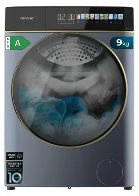 Image de Cecotec Lave-linge 9Kg Chargement Frontal Bolero DressCode 9900 Inverter FullColor Ice Blue A. Finition Bleue 1400 Tr/min
