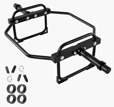 Produktbild von SucceBuy Hexagon Hantelstange Langhantel 50 mm, 240 kg Belastbarkeit, Gewichtheben und Krafttraining, Fitnessgerät für Kniebeugen, Kreuzheben und Schulterdrücken, Schwarz