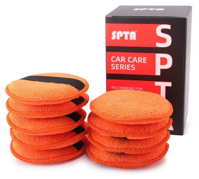Immagine prodotto di Applicatori in microfibra SPTA, set da 9 pezzi, per la lucidatura manuale dell'auto, spugne per la pulizia e l'applicazione di cera