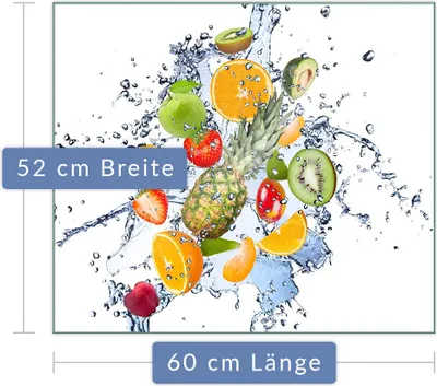 Produktbild von Herdabdeckplatte Abdeckung Glaskeramikfeld Abdeckplatte 1-Teilig 60x52 Früchte Schutz