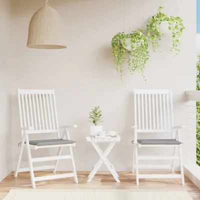 Immagine prodotto di The Living Store Cuscino per sedia da giardino 2 pz. Grigio 50x50x3 cm Tessuto Oxford