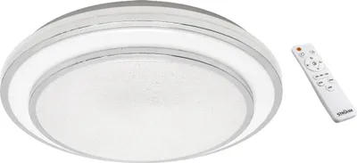 Zdjęcie produktu dla Plafon LED okrągły z pilotem GLORIA chromowany biały 48W Odcienie bieli 3400lm tworzywo sztuczne wym:8x50x50cm IP44 Struhm