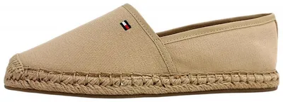 Productafbeelding van Tommy Hilfiger Flag Canvas Espa Damenschuhe Halbschuhe Slipper Beige Freizeit