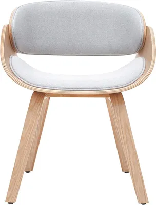 Produktbild von Miliboo - Design-Stuhl hellgrau und helles Holz BENT