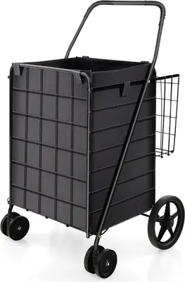 Image de Chariot de courses avec doublure Oxford, capacité de 120 L, pliable
