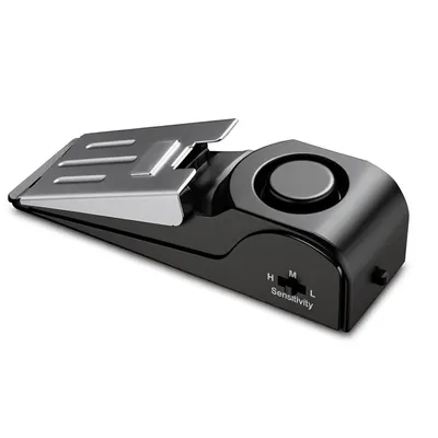 Produktbild von Türstopper mit Alarmfunktion und 120-dB-Sirene, ideal für Zuhause und auf Reisen ,Schwarz