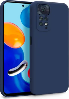 Immagine prodotto di Custodia per Xiaomi Redmi Note 11 | Note 11s - Custodia per cellulare in silicone a doppio strato, colore blu scuro