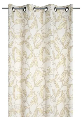 Obrázek produktu pro Záclona s potiskem béžových listů ANER, 260 x 140 cm